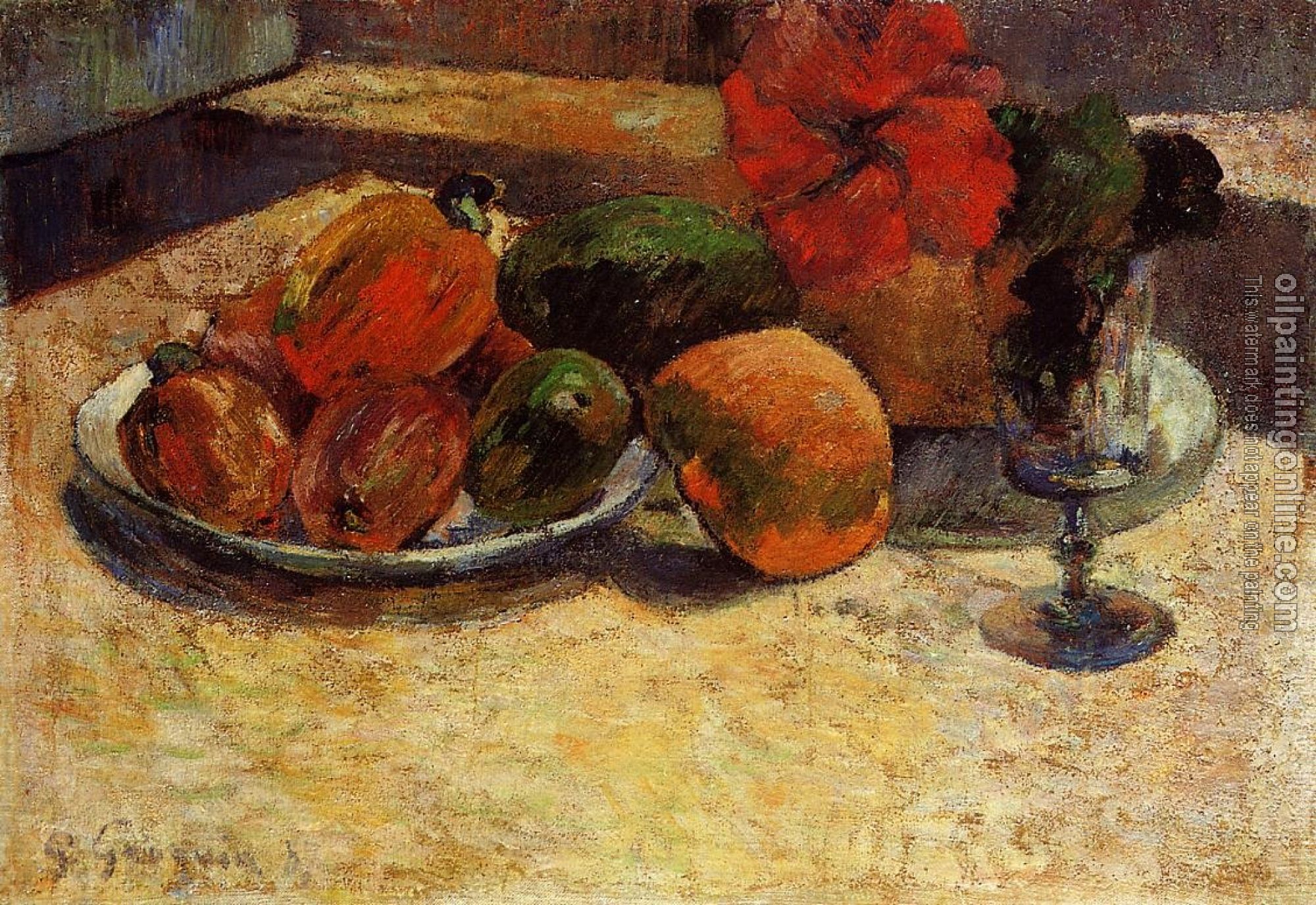 Gauguin, Paul - Still Life with Mangoes and Hisbiscus